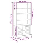 vidaXL Bibliothèque VIGO blanc 85x35x170 cm bois massif de pin
