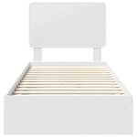 vidaXL Lit de Rangement Blanc 75 x 190 cm Bois d'ingénierie