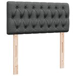 vidaXL Sommier à lattes de lit avec matelas Gris foncé 80x200 cm Tissu