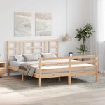 vidaXL Cadre de lit sans matelas 160x200 cm bois massif
