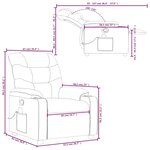 vidaXL Fauteuil inclinable de massage Crème Similicuir