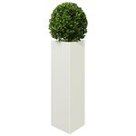 vidaXL Jardinières 2 Pièces blanc triangulaire 30x26x75 cm acier