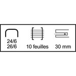 Agrafeuse de poche mini 24/6-26/6 10 feuilles