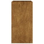 vidaXL Jardinière 40x40x80 cm acier corten