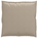 vidaXL Coussin de palette taupe pour siège  70x70x12 cm  Tissu Oxford
