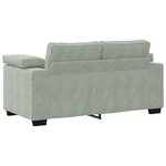 vidaXL Canapé causeuse gris clair 120 cm velours