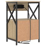 vidaXL Cabinet de chevet avec tiroir Chêne sonoma 40 x 31 x 60 cm