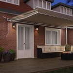 vidaXL Auvent Rétractable Beige 500 × 300 cm Polyester et métal