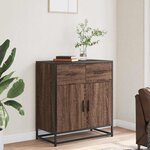 vidaXL Buffet chêne marron 68x35x76 cm bois d'ingénierie