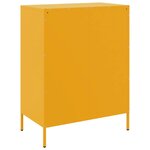 vidaXL Buffet jaune moutarde 68x39x89 cm acier