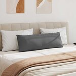 vidaXL Coussins de canapé 2 Pièces Gris foncé 120 x 40 cm tissu