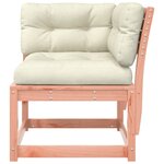 vidaXL Canapé d'angle de jardin avec coussins bois massif douglas