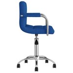 vidaXL Chaise pivotante de bureau Bleu Tissu