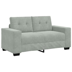 vidaXL Canapé causeuse gris clair 160x77x82 cm velours