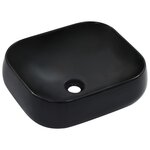 vidaXL Lavabo 44 5 x 39 5 x 14 5 cm Céramique Noir