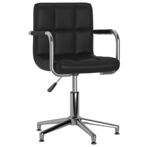 vidaXL Chaise de bureau pivotante Noir Similicuir