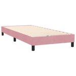 vidaXL Sommier à lattes de lit avec matelas rose 100x220 cm velours