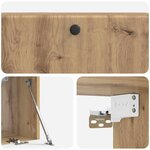 vidaXL Meuble TV mural 98 x 31 x 30 cm Chêne artisanal