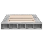 vidaXL Cadre de lit sonoma gris 150x200 cm bois d'ingénierie