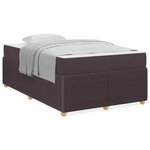 vidaXL Cadre de lit Autre Marron foncé 120 x 190 cm tissu