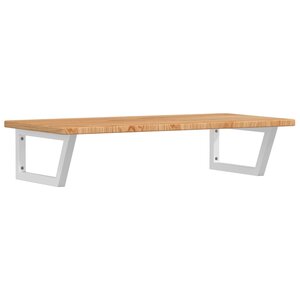 vidaXL Étagère de vasque murale acier et bois de chêne massif