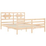 vidaXL Cadre de lit sans matelas bois massif