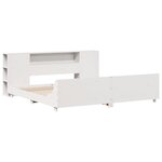 vidaXL Cadre de lit sans matelas blanc 180x200 cm bois massif de pin