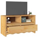vidaXL Meuble TV Drammen Chêne 99 x 43 x 55 cm Bois de pin massif