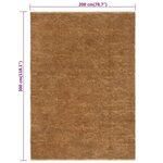 vidaXL Tapis à poils bouclés fait à la main 200x300 cm Jute et coton