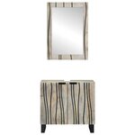 vidaXL Ensemble de mobilier de salle de bain avec étagère 2 Pièces Blanc