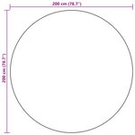 vidaXL Tapis d'extérieur ARAKIL blanc et noir Ø200 cm PP