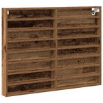 vidaXL Vitrine Cabinet Bois Vieilli 100x8 5x75 cm Bois Aggloméré
