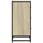 vidaXL Buffet chêne sonoma 35 5x35x76 cm bois d'ingénierie et métal