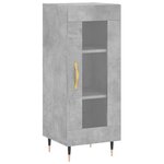 vidaXL Buffet haut Gris béton 34 5x34x180 cm Bois d'ingénierie