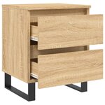vidaXL Tables de chevet 2 Pièces chêne sonoma 40x35x50 cm bois ingénierie