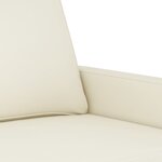 vidaXL Canapé à 2 places Crème 140 cm Velours