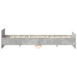 vidaXL Cadre de lit sans matelas gris béton 160x200 cm