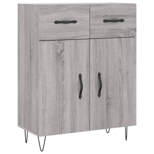 vidaXL Buffet sonoma gris 69 5x34x90 cm bois d'ingénierie