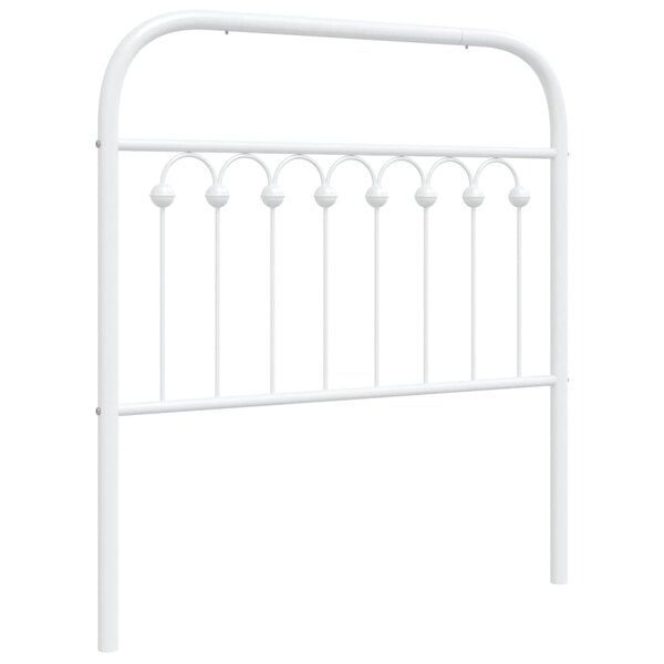 vidaXL Tête de lit métal blanc 90 cm