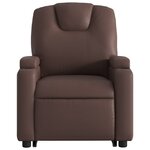 vidaXL Fauteuil inclinable électrique marron similicuir