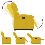 vidaXL Fauteuil inclinable Jaune Velours