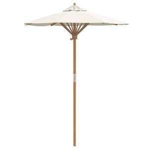 vidaXL Parasol de jardin Blanc crème Ø 270 x 260 cm Bambou