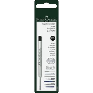 Blister recharge stylo bille pointe extra large xb noir x 5 faber-castell