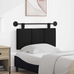 vidaXL Tête de lit suspendue Noir Tissu