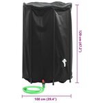 vidaXL Réservoir d'eau avec robinet pliable 1000 L PVC