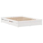 vidaXL Cadre de lit sans matelas blanc 160x200 cm bois de pin massif