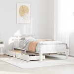 vidaXL Cadre de lit avec tiroirs sans matelas blanc 100x200 cm