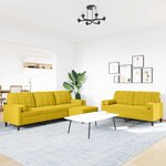 vidaXL Ensemble de canapés 3 Pièces avec coussins et traversins velours