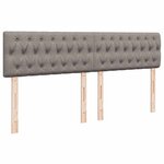vidaXL Lit ottoman avec matelas et LED Taupe 180x200cm tissu