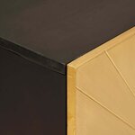 vidaXL Buffet Noir et or 60 x 33 x 75 cm Bois de mangue massif